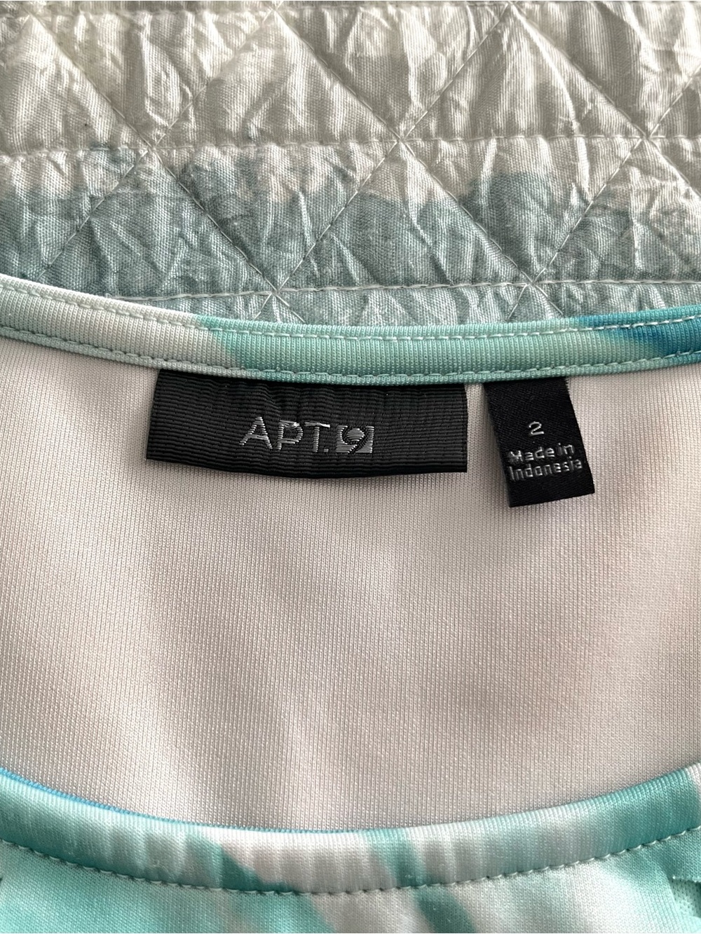 APT. 9 Aqua & Navy Ombre Fit-and-Flare Dress 10047 - Picture 4 of 7